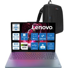 Lenovo Yoga Pro 9 Intel Ultra 9 285H 64GB 512GB SSD 8GB/RTX5070 16" 3.2k (3200X2000) OLED 1600NITS 120Hz Windows 11 Pro Dokunmatik Taşınabilir Bilgisayar 83L0002HTRP21 + Zettaçanta