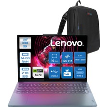 Lenovo Yoga Pro 9 Intel Ultra 9 285H 64GB 2tb SSD 8GB/RTX5070 16" 3.2k (3200X2000) OLED 1600NITS 120Hz Freedos Dokunmatik Taşınabilir Bilgisayar 83L0002HTRF23 + Zettaçanta