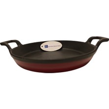 Sürel 22 cm Yuvarlak Düz Sahan Saten Bordo