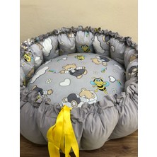 Mertay Gri-Ayıcık Desenli Bebek Yatağı , Oyun Minderi