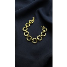 Glossy Jewelery Çizgili Halka Bileklil