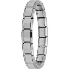 Glossy Jewelery Italyan Unisex Charm Çelik Bileklik Paslanmaz