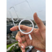 Pirok Store Samsung Galaxy S25 Plus Magsafe Uyumlu Sararmaz Sert Mika Kristal Netliğinde Ultra Ince Hafif Pc Kılıf