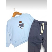 Mutlu Bebe Bulvar Erkek Çocuk Baskılı 2-3-4-5-6 Yaş Mevsimlik Alt Üst Eşofman Takımı, Çimalı Eşofman Alt ve Sweatsht