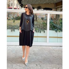 Etiler Collection Kadın Viskon Kumaş Cep Detaylı Üçlü Takım