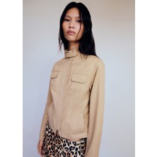 Mango Cepli Denim Ceket