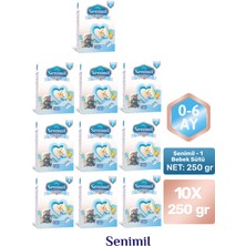Senimil Senımıl 1 Bebek Sütü 250 gr (0-6 Ay) 10 Lu Avantaj Paketi