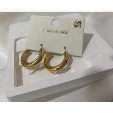 Velora Accessories Çelik Sarmal Halka Küpe