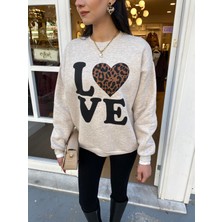 Quzu Baskı Detaylı Sweatshirt