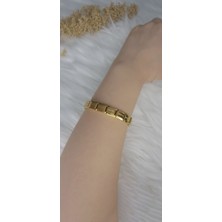 Glossy Jewelery Çelik Charm Italyan Gold Bileklik