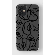 Manitoba Iphone 12 Mini Uyumlu Baskılı Yumuşak Silikon Şeffaf Telefon Kılıfı