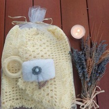 Es Dekor El Yapımı Lif Seti – Tül Hediye Paketi Sabun Detaylı Şık Banyo Hediyesi