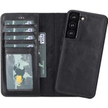 Eco Lounge Samsung Galaxy S22 Uyumlu Deri Cüzdanlı Kılıf Mwwn Rst1 Siyah