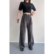 Quzu Kemerli Fitilli Pantolon