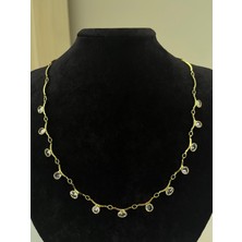 Velora Accessories 14K Altın Kaplama Taşlı Şık Kolye