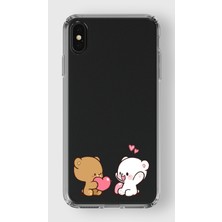 Manitoba Iphone Xs Max Uyumlu Baskılı Yumuşak Silikon Şeffaf Telefon Kılıfı