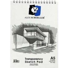 Alex Schoeller Transparency Sketch Pad Aydınger Eskiz Defteri 50/55 Gr. A5 30 Sayfa