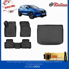Rizline Nissan Qashqai 3D Havuzlu Paspas ve Üst Bagaj Havuzu Benzinli 2026 Model Uyumlu