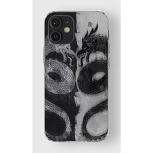 Manitoba Iphone 12 Mini Uyumlu Baskılı Yumuşak Silikon Şeffaf Telefon Kılıfı
