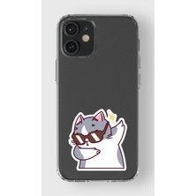 Manitoba Iphone 12 Mini Uyumlu Baskılı Yumuşak Silikon Şeffaf Telefon Kılıfı