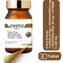 Lutein 15 Mg + Zeaksantin 6 Mg + Resveratrol 60 Mg + Vitamin C 120 Mg - 30 Tablet