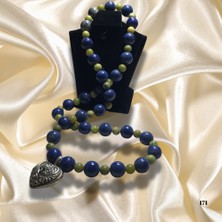 Reina Del Corazen El Yapımı Doğal Yeşim Taşı Antik Kolye ve Bileklik  – Otantik Tasarım, Tarihî Ilhamlı, Bolluk ve Huzur Enerjili Şık Takı