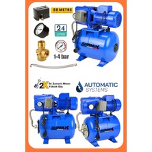 Stilmax Villa Yazlık Bahçe Apartman 1.5 Hp Bakır Sargılı Jet Otomatik Hidrofor – 24 Lt Tanklı Su Pompası