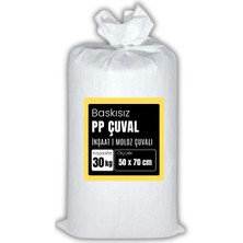 Pufazzo Çuval 50 x 70 cm – 50 Gr/m2 Polipropilen Çuval - Moloz, Çöp, Buz, Kum, Yem, Pelet, Gübre ve Tekstil Çuvallı