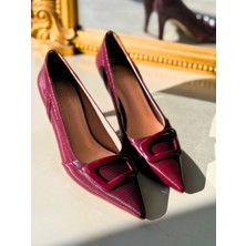 I Love Shoes Finrel Stiletto Bordo Rugan Toka Detaylı