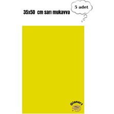 Glanart 35X50 cm Sarı Renk Mukavva Kartonu 5 Adet