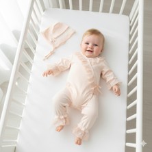 Miniday Baby Kız Bebek Dantelli Şapkalı Tulum Mevlütlük TK1017