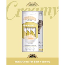 M-Pets Creamy Skin Coat Fonksiyonel - Deri ve Tüy Sağlığı Kedi Krema Ödül Maması 4X15 gr