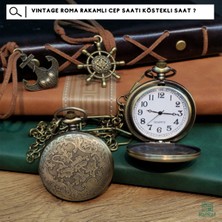 RafRaf Vintage Roma Rakamlı Cep Saati Köstekli Saat Hediyelik Koleksiyonluk