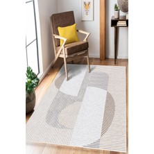 Pelura Halı Modern Soyut Desenli Dijital Baskılı Kaymaz Taban Yıkanabilir Salon Halısı Oturma Odası Halısı