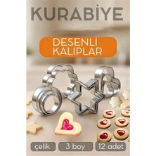 Tp Bfs 12'li Kurabiye Kalıbı Seti Profesyonel Şef Paslanmaz Çelik  | Mutfak Sanatınızın Vazgeçilmezi