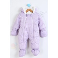 Bebek Vadisi Yeni Eldivenli Kapüşonlu Patikli Içi Peluş  Çocuk Kar Kışlık Kız Bebek Astronot Tulum Kozmonot Mont