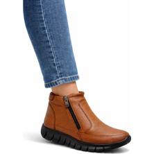 Gümüşalp Kadın Hakiki Deri Bot – Çift Fermuarlı, Kauçuk Taban