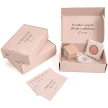 C&city Kadınlar İçin 3 Parça Silikon Düz Renkli Undercover Safe Kit Gün Boyu Destek Sağlar