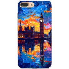 Manitoba Iphone 7 Plus / 8 Plus Uyumlu Baskılı Yumuşak Silikon Şeffaf Telefon Kılıfı