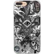 Manitoba Iphone 7 Plus / 8 Plus Uyumlu Baskılı Yumuşak Silikon Şeffaf Telefon Kılıfı