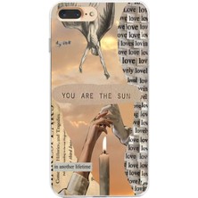 Manitoba Iphone 7 Plus / 8 Plus Uyumlu Baskılı Yumuşak Silikon Şeffaf Telefon Kılıfı