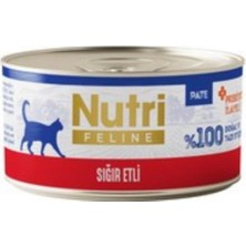 Nutri Feline Sığırlı Probiyotikli Yetişkin Kedi Konservesi 70 gr