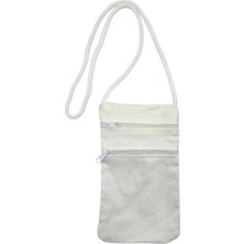 Begün Hac-Umre Beyaz Boyun Cüzdanı..2 Fermuarlıdır..telefon, Para, Pasaport Koyulabilir...