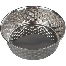 Oripet Elmas Desen Çelik Mama Kabı 17CM