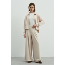 C&city Pure Touch Tek Pileli Pantolon CC7007 Bej