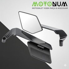 Motonum Arora Ar 200 Cross Kanat Ayna-Karbon Desenli AERODINAMIK-A01396