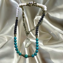 Reina Del Corazen, Ay Taşı Turkuaz Taşı Kolye | Özel Tasarım