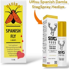 ULFİSU COSMETİCO Ulfisu Cosmetico Spanish Fly Kadın Damla - Stag Spray Hediyeli Yeniyıl Paketi