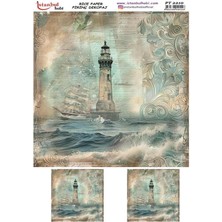 E Hobici Pirinç Dekopaj Kağıdı 30X42CM PT-2210 Deniz Feneri