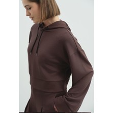 C&city Pure Touch Kapüşonlu Sweat CC7004 Kahve